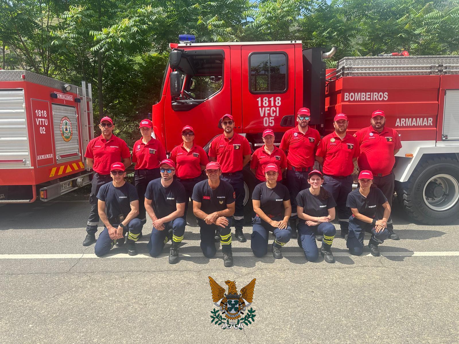 Os Bombeiros Voluntários de Armamar marcaram presença na Meia Maratona do Douro Vinhateiro